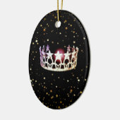 Miss USA Staat Zilveren Kroon Kerst Ornament (Links)