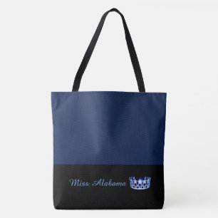 Miss USA State Royal Blue Crown Tote Bag- Marinebl Bag