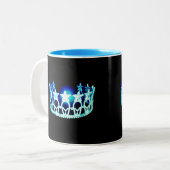 Miss USA stijl Aqua Turquoise Crown Mok (Voorkant links)