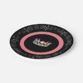 Miss USA stijl Black Coral 7" Papieren Borden Papieren Bordje (Gekanteld)
