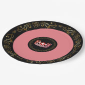 Miss USA stijl Black Coral 9" Papieren Borden Papieren Bordje (Gekanteld)