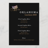 Miss USA stijl Black Shimmer Luncheon Programma Ka (Voorkant)