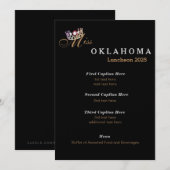 Miss USA stijl Black Shimmer Luncheon Programma Ka (Voorkant / Achterkant)