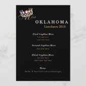 Miss USA stijl Black Shimmer Luncheon Programma Ka (Voorkant)