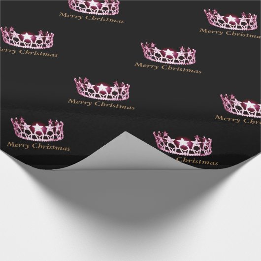 Miss USA stijl Crown Christmas Wrapping Paper Cadeaupapier (Hoek)