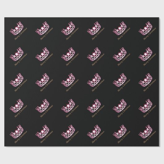Miss USA stijl Crown Christmas Wrapping Paper Cadeaupapier (Vlak)