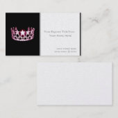 Miss USA stijl Crown Custom Visitekaartjes (Voorkant / Achterkant)