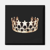 Miss USA-stijl Crown Magnate Gold Star Magneet (Voorkant)
