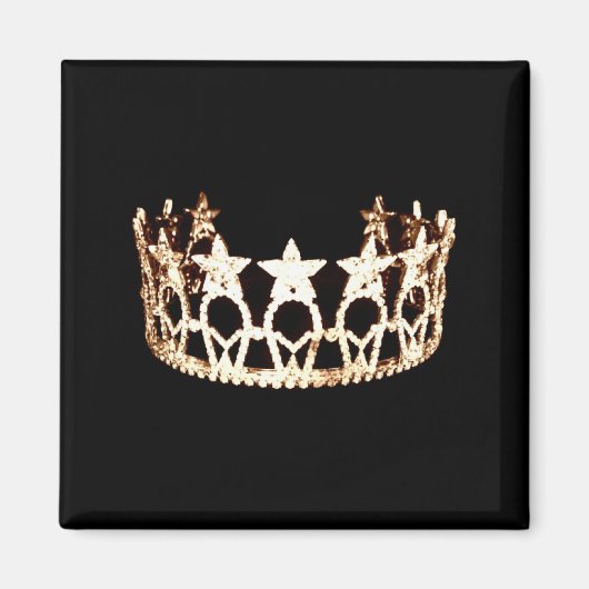 Miss USA-stijl Crown Magnate Gold Star Magneet (Voorkant)