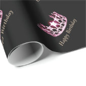 Miss USA stijl Crown Verjaardag Inpakpapier (Rol Hoek)