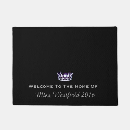 Miss USA stijl Crown Welkom Custom Deur Mat (Voorkant)