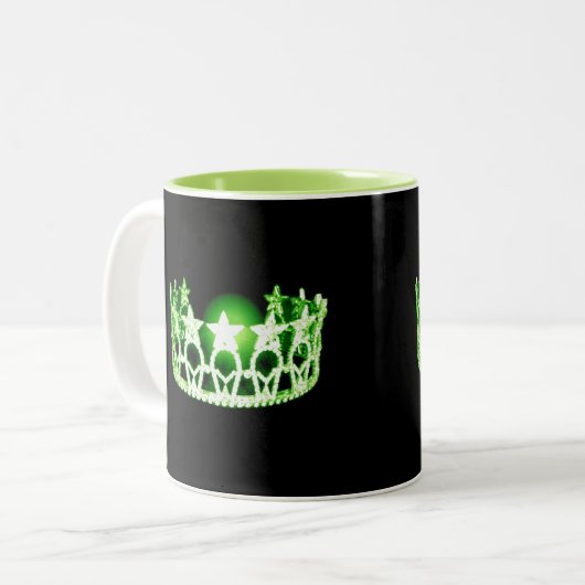 Miss USA stijl Green Pageant Crown Mok (Voorkant links)