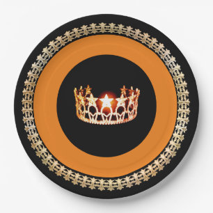 Miss USA-stijl Oranje, 9-inch Bord papier