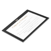 Miss USA stijl Pageant Certificaten-Deelname Notitieblok (Schuin)