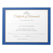 Miss USA stijl Pageant Certificates-Achievmmnt Notitieblok (Voorkant)