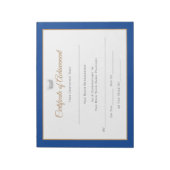Miss USA stijl Pageant Certificates-Achievmmnt Notitieblok (Linkerzijde)