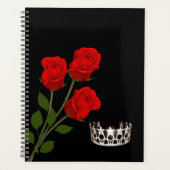 Miss USA stijl Pageant Crown & Red Roses Planner (Voorkant)