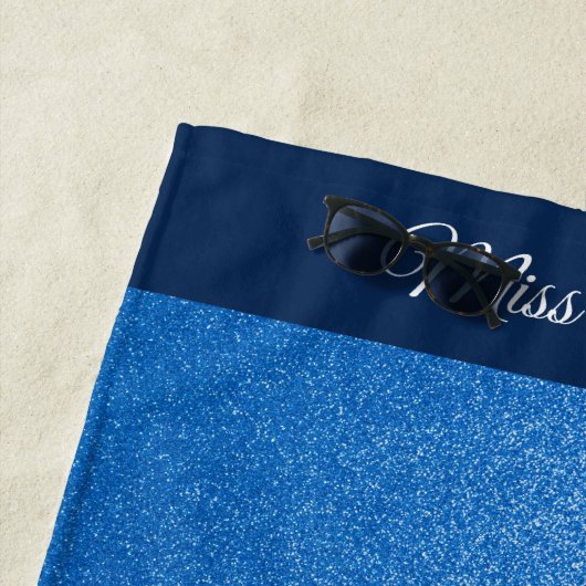 Miss USA stijl Pageant Glitter Glam Beach Towel Strandlaken (In situ)