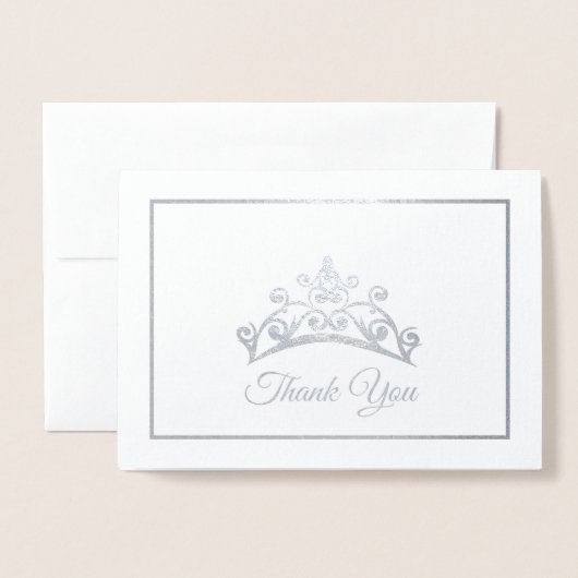 Miss USA-stijl Pageant Silver Foil Tiara-Kaart Folie Kaarten (Voorkant met envelop)