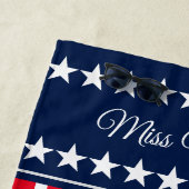 Miss USA-stijl Patriotic Pageant Beach Towel Strandlaken (In situ)