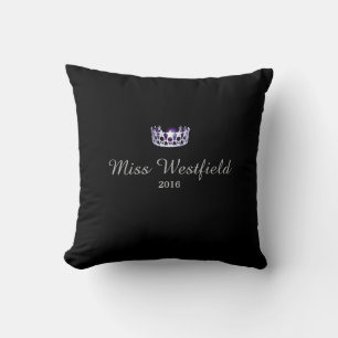 Miss USA stijl Persoonlijke naam Crown Pillow Kussen