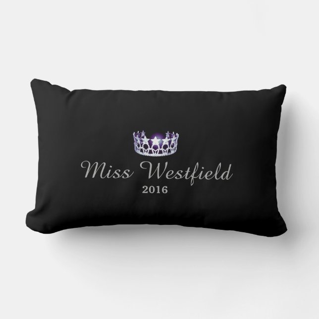 Miss USA stijl Persoonlijke naam Crown Pillow Kussen (Voorkant)