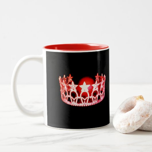 Miss USA stijl Red Crown Mok (Met donut)
