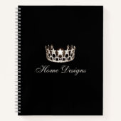 Miss USA stijl Silver Crown Custom Graph Notitiebo Notitieboek (Voorkant)