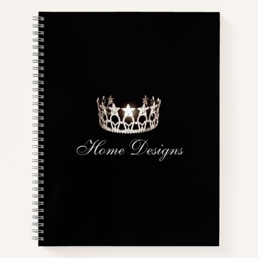 Miss USA stijl Silver Crown Custom Graph Notitiebo Notitieboek (Voorkant)