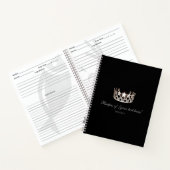 Miss USA stijl Silver Crown Custom Recept Notitieb Notitieboek (Binnen)