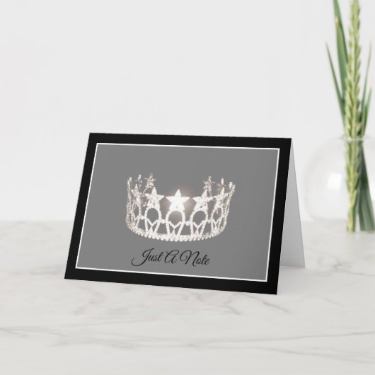 Miss USA stijl Silver Crown Note Kaart (Voorkant)