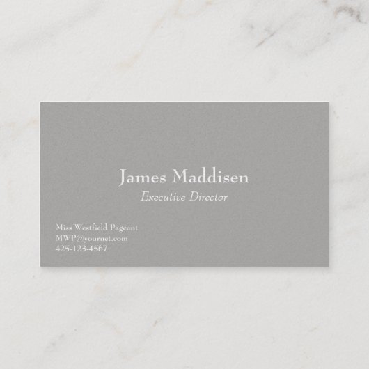 Miss USA stijl Silver Crown Visitekaartjes (Achterkant)