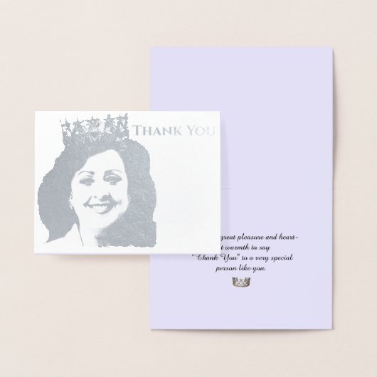 Miss USA Style Folie Crown-met Fotobegroeting Kaarten (Display)