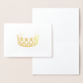 Miss USA Style Gold Foiled Crown Kaart (Display)