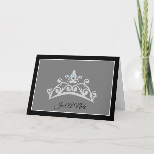 Miss USA style Silver Tiara Sky Star Note Kaart (Voorkant)