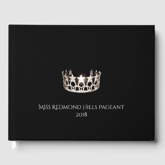 Miss USA type Silver Crown Guest Book Gastenboek (Voorkant)