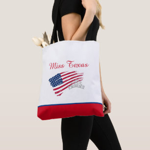 Miss USA US Pageant Zilveren Kroon Tote Tas-Vlag Bag