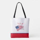 Miss USA US Pageant Zilveren Kroon Tote Tas-Vlag Tote Bag (Achterkant)