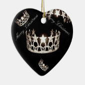 Miss USA Zilveren Kerstkransornament Keramisch Ornament (Rechts)