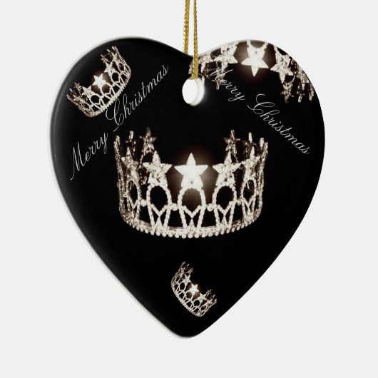 Miss USA Zilveren Kerstkransornament Keramisch Ornament (Rechts)