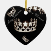 Miss USA Zilveren Kerstkransornament Keramisch Ornament (Voorkant)