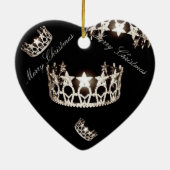 Miss USA Zilveren Kerstkransornament Keramisch Ornament (Achterkant)
