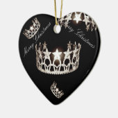 Miss USA Zilveren Kerstkransornament Keramisch Ornament (Links)