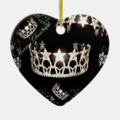 Miss USA Zilveren Kerstkransversiering Keramisch Ornament (Voorkant)