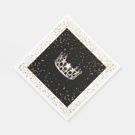 Miss USA zilveren kroon gouden sterren papier serv Servetten (Hoek)