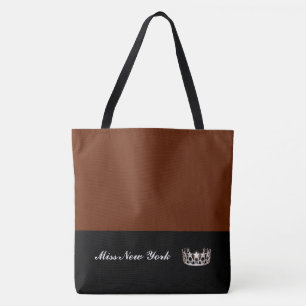 Miss USA Zilveren Kroon Tote Bag-Groot Kaneel Bag