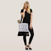 Miss USA Zilveren Kroon Tote Tas-BLK Scroll Tote Bag (Op model)