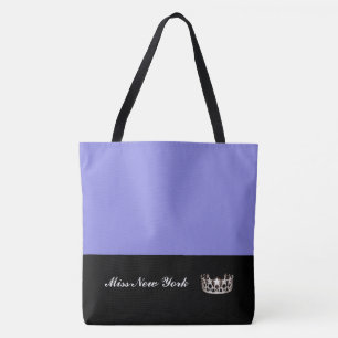 Miss USA Zilveren Kroon Tote Tas-Grote Lavendel Bag