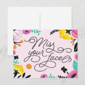 Miss uw gezicht Briefkaart (Voorkant / Achterkant)
