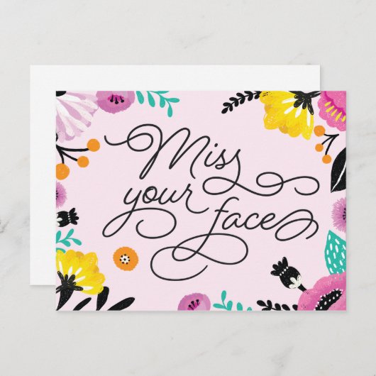 Miss uw gezicht Briefkaart (Voorkant / Achterkant)